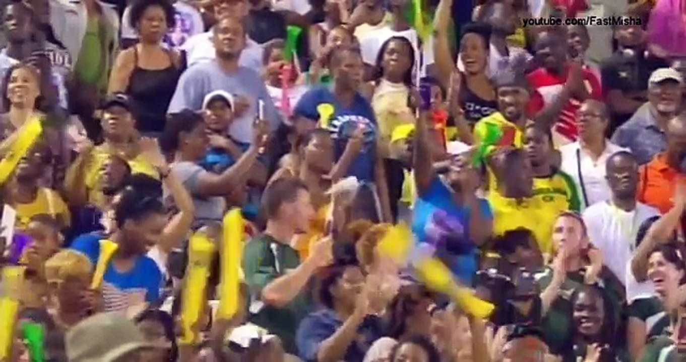 100m Usain Bolt beats Blake and Powell at the Racers Grand Prix 2016 HD