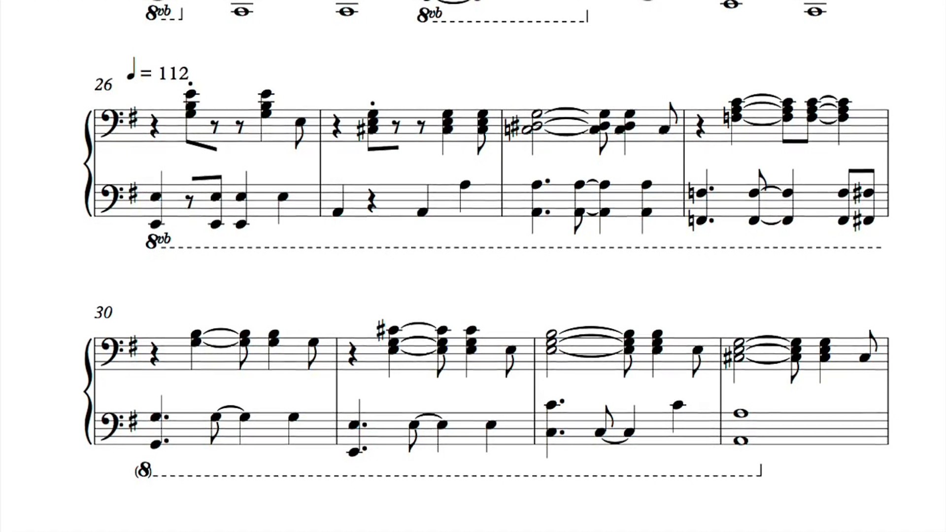⁣Valentine (instrumental  sheet music) - Fiona Apple