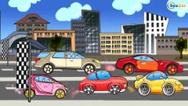 Cartoons for children. Tow Truck with Car Wash & Car Service. Diggers & Construction Trucks