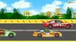 Racing Cars with Fire Trucks, Police Car - Emergency Vehicles. Trucks & Cars Cartoons for children