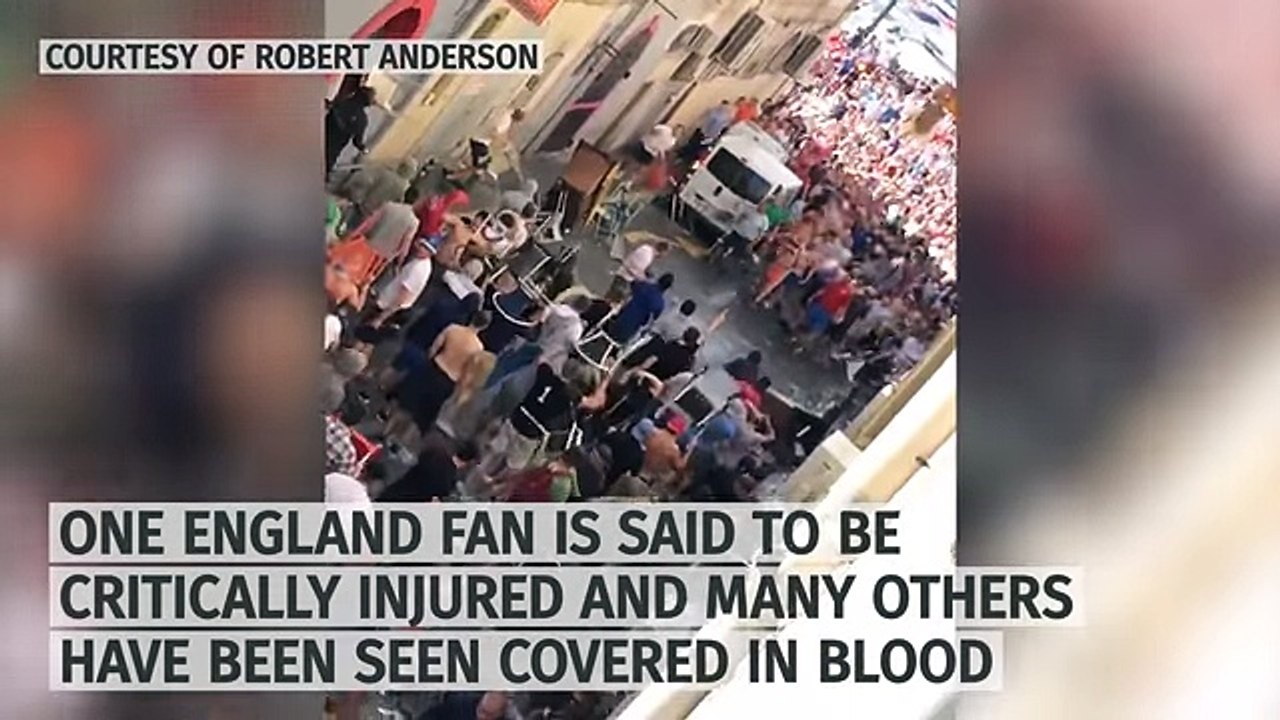 Euro 2016- England and Russia fans clash ahead of match