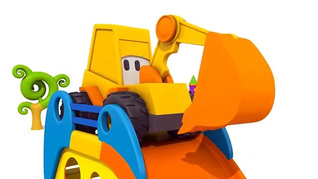 3D мультик. Экскаватор Мася играет в прятки. Собираем погрузчик