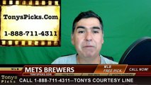 New York Mets vs. Milwaukee Brewers Pick Prediction MLB Baseball Odds Preview 6-9-2016.