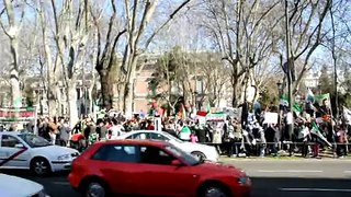 Manifestación en apoyo al pueblo sirio en Madrid frente a la embajada Siria (26/02/2012)