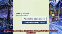 For you  Political Economics Explaining Economic Policy Zeuthen Lectures