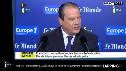 Euro 2016 : Jean-Christophe Cambadélis sur les violences des supporters, "des crétins alcoolisés" (Vidéo)