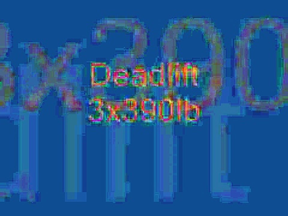 Deadlift 3x390lb