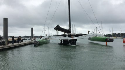 Arrivée de Thomas Coville à La Trinité sur Mer