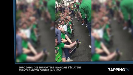 Euro 2016 : Des supporters Irlandais s'éclatent à Paris avant le match contre la Suède (Vidéo)