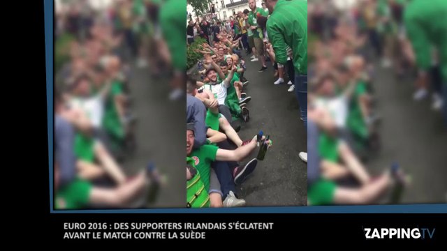 Euro 2016 : Des supporters Irlandais s'éclatent à Paris avant le match contre la Suède (Vidéo)