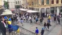 Clash Between German And Ukrainian Hooligans!