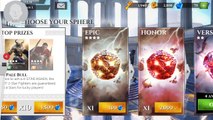 Gods of Rome gemeplay: opening pvp spheres and honor sphere