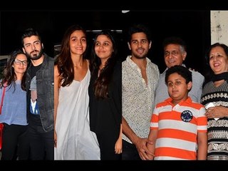Alia, Sidharth & Fawad Watch 'Kapoor & Sons' With Their Families !