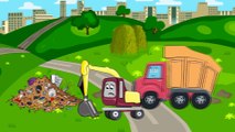 ✔ Camión, Camión de basura, Excavadora, Grúa. Caricaturas de carros. Carritos Para Niños ✔