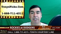 Colorado Rockies vs. LA Dodgers Pick Prediction MLB Baseball Odds Preview 6-6-2016