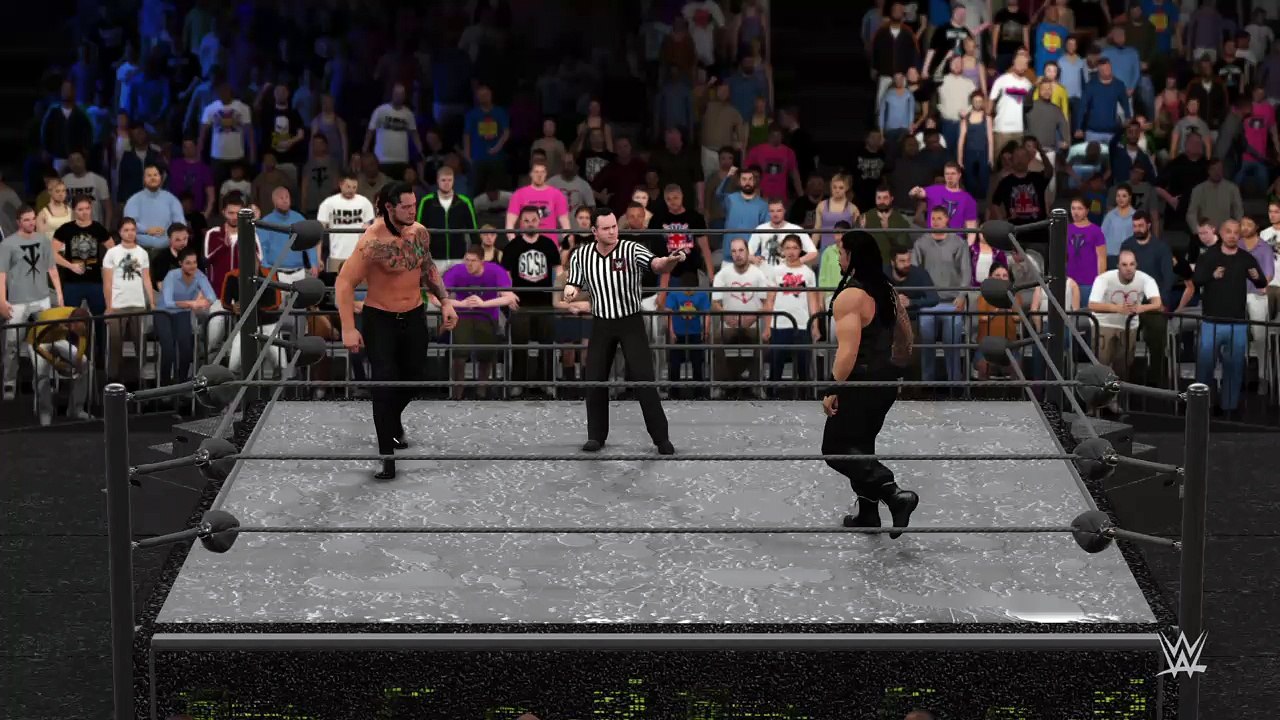 WWE 2K16 baron corbin v roman reigns