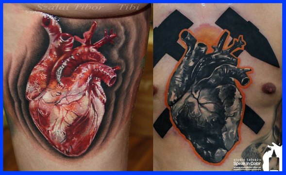 Los Mejores Tatuajes de Corazones en 3D