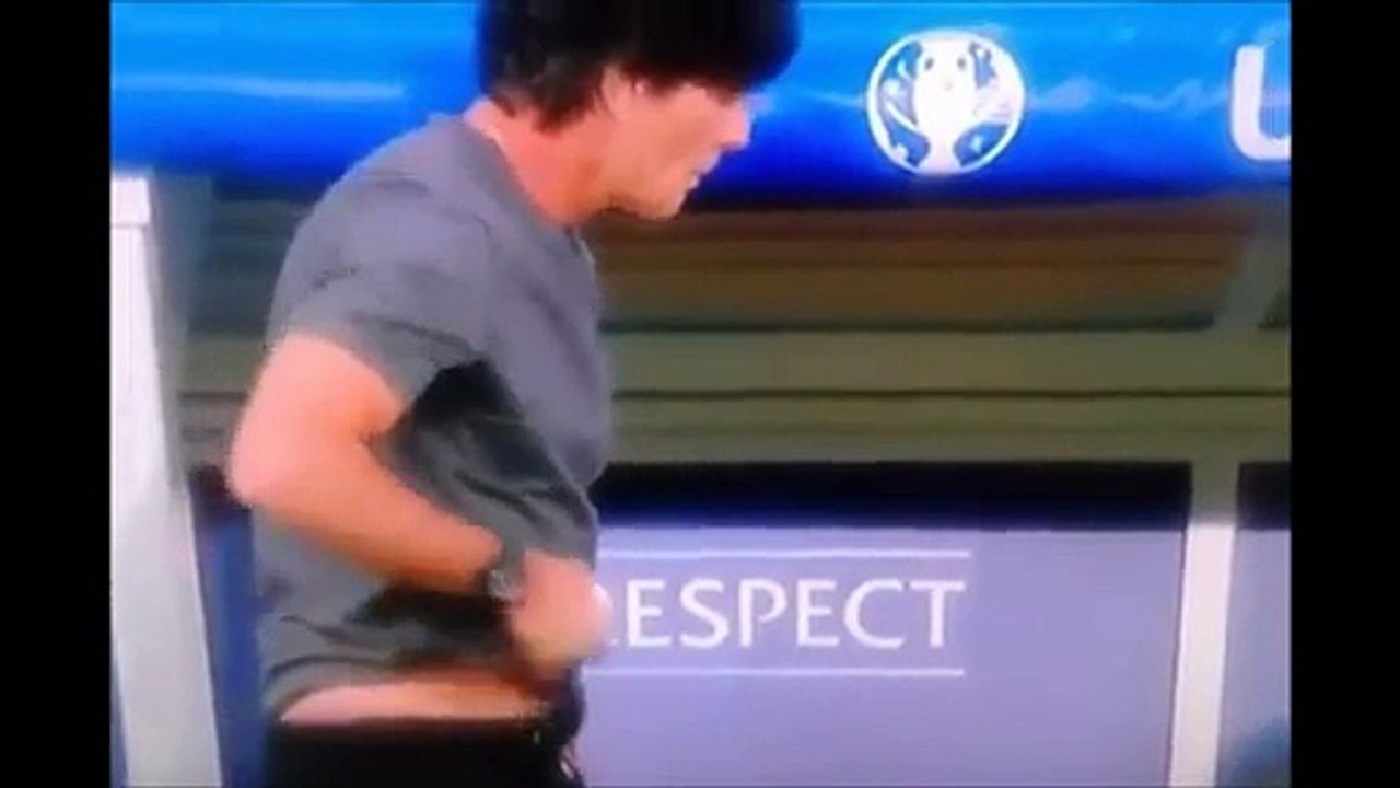 German Football Coach Joachim Loew smells his balls and picks his arse __ EURO 2016