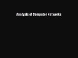 Read Analysis of Computer Networks Ebook Free