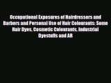 Read Occupational Exposures of Hairdressers and Barbers and Personal Use of Hair Colourants: