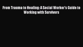 Download From Trauma to Healing: A Social Worker's Guide to Working with Survivors  E-Book