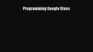Download Programming Google Glass Ebook PDF