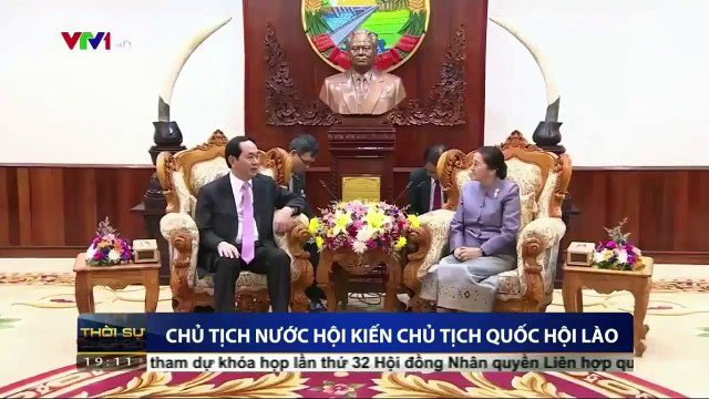 Chủ tịch nước Trần Đại Quang hội kiến Chủ tịch Quốc hội Lào