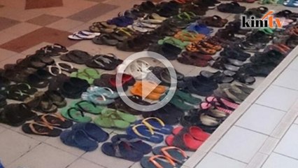 Video remaja susun selipar jemaah raih pujian