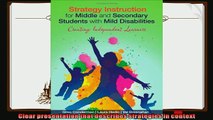 favorite   Strategy Instruction for Middle and Secondary Students with Mild Disabilities Creating