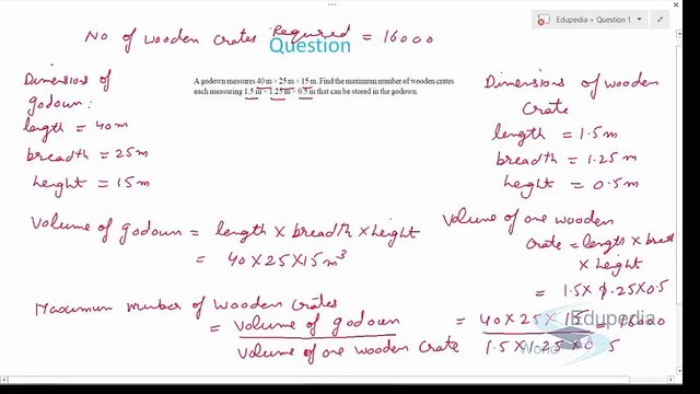 Surface Areas and Volumes Volumes of Cuboid Related questions- (Part 3)