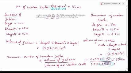 Surface Areas and Volumes  Volumes of Cuboid  Related questions- (Part 3)