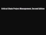 PDF Critical Chain Project Management Second Edition [PDF] Full Ebook