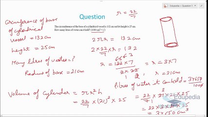 Questions Related to Volume of a Cylinder (Part-1)