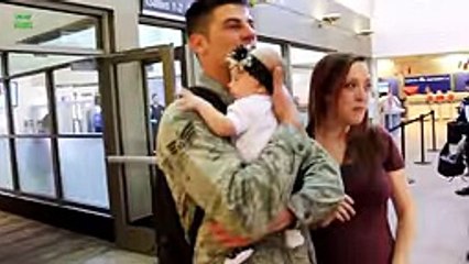 Soldier Meets Baby for First Time Compilation 2013 - YouTube