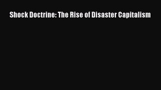 [PDF] Shock Doctrine: The Rise of Disaster Capitalism [Read] Full Ebook
