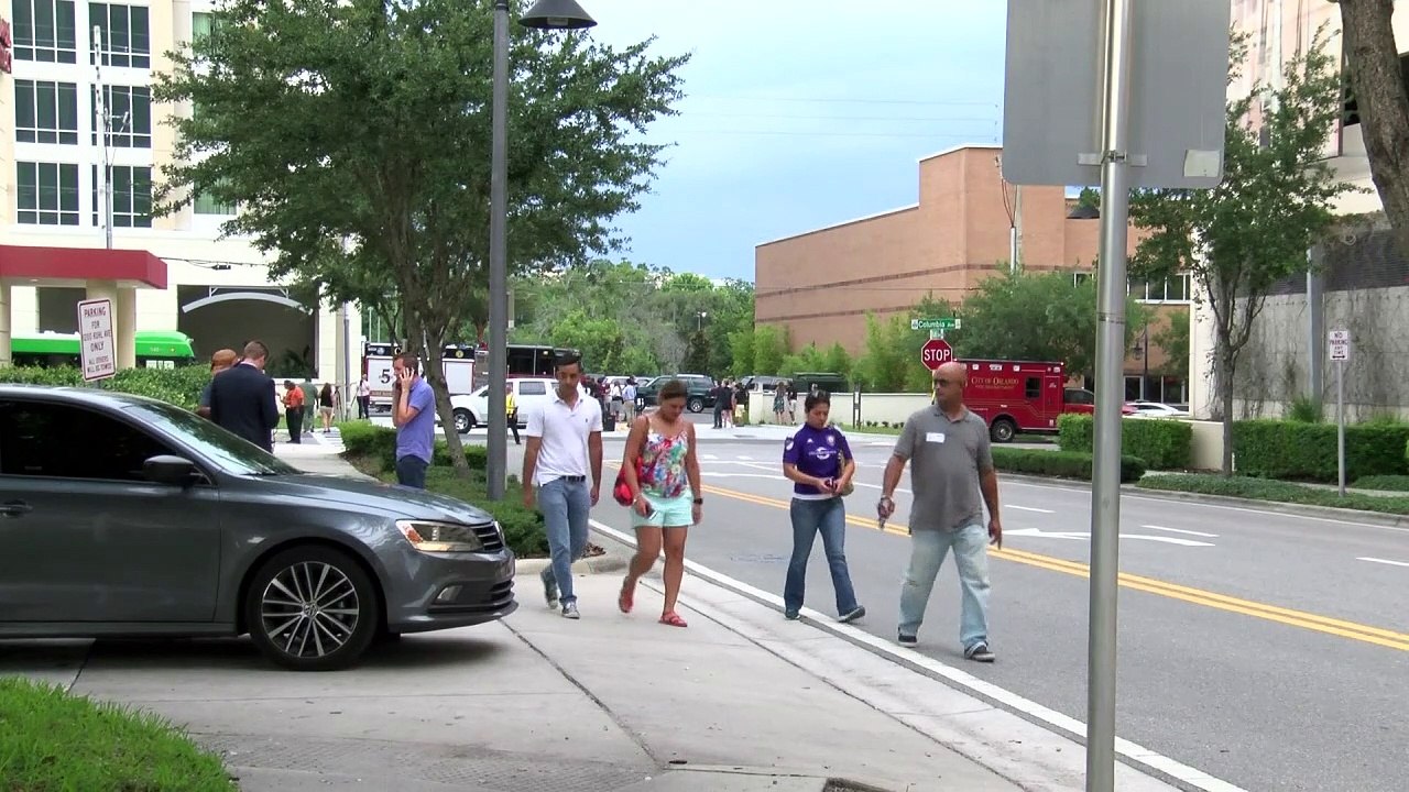 Relatives and friends wait for news of Orlando shooting victims