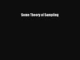 Download Some Theory of Sampling [PDF] Full Ebook