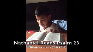 Nathaniel reads Psalm 23