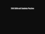 Read 200 Difficult Sudoku Puzzles Ebook Free