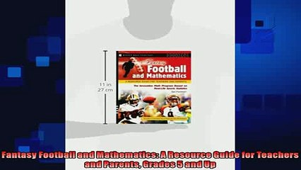 favorite   Fantasy Football and Mathematics A Resource Guide for Teachers and Parents Grades 5 and