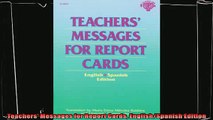 read here  Teachers Messages for Report Cards EnglishSpanish Edition