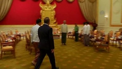Myanmar Devlet Başkanı Kyaw, Çavuşoğlu'nu Kabul Etti