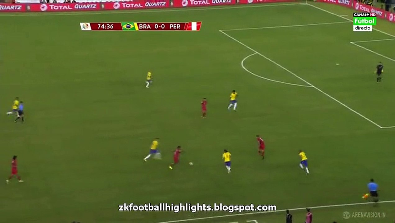 Raul Ruidiaz Incredible Handball Goal 0-1 - Brazil vs Peru (Copa America 2016) HD