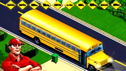 Games trucks, cement trucks, buses, fire trucks, garbage trucks Kids Vehicles City Trucks