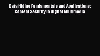 Read Data Hiding Fundamentals and Applications: Content Security in Digital Multimedia Ebook
