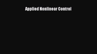 Download Applied Nonlinear Control PDF Free