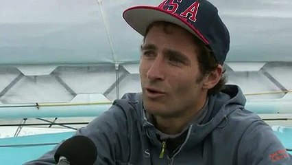 Interview de Morgan Lagravière après son arrivée aux Sables