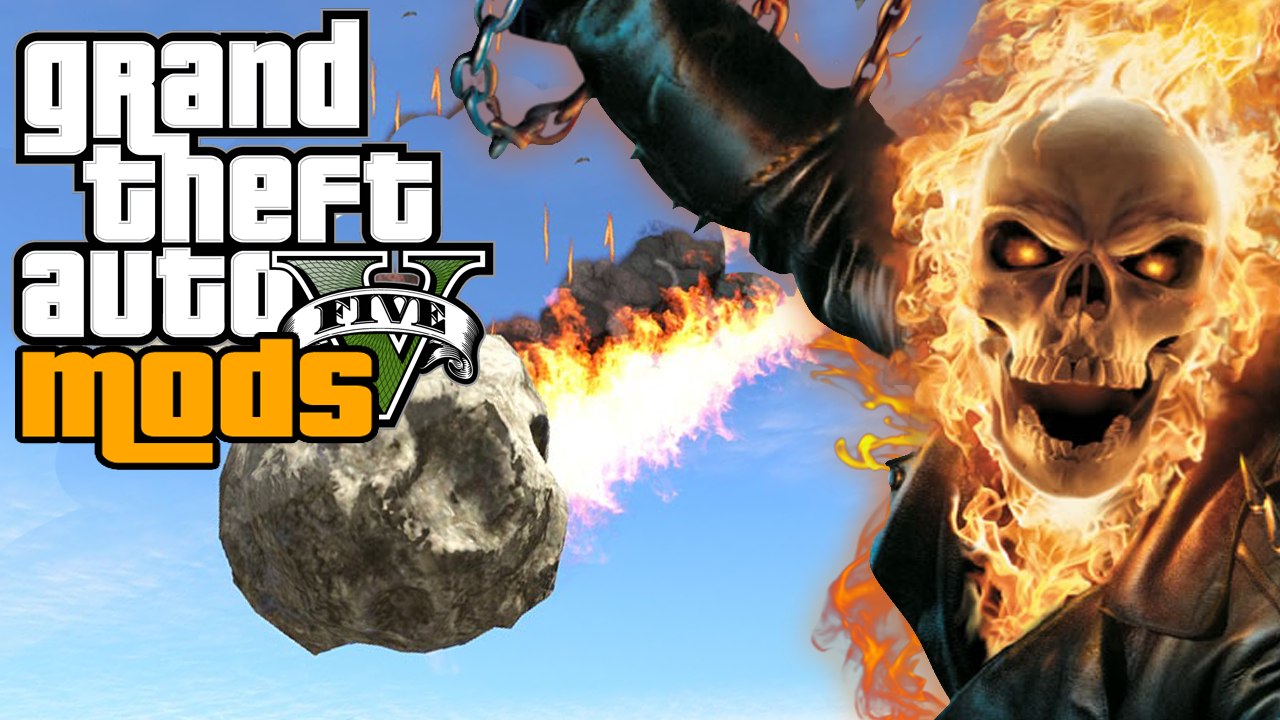 Meteoros y Ghost Rider En GTA 5 MODS !! - Con WAGHD - GTA V En Español