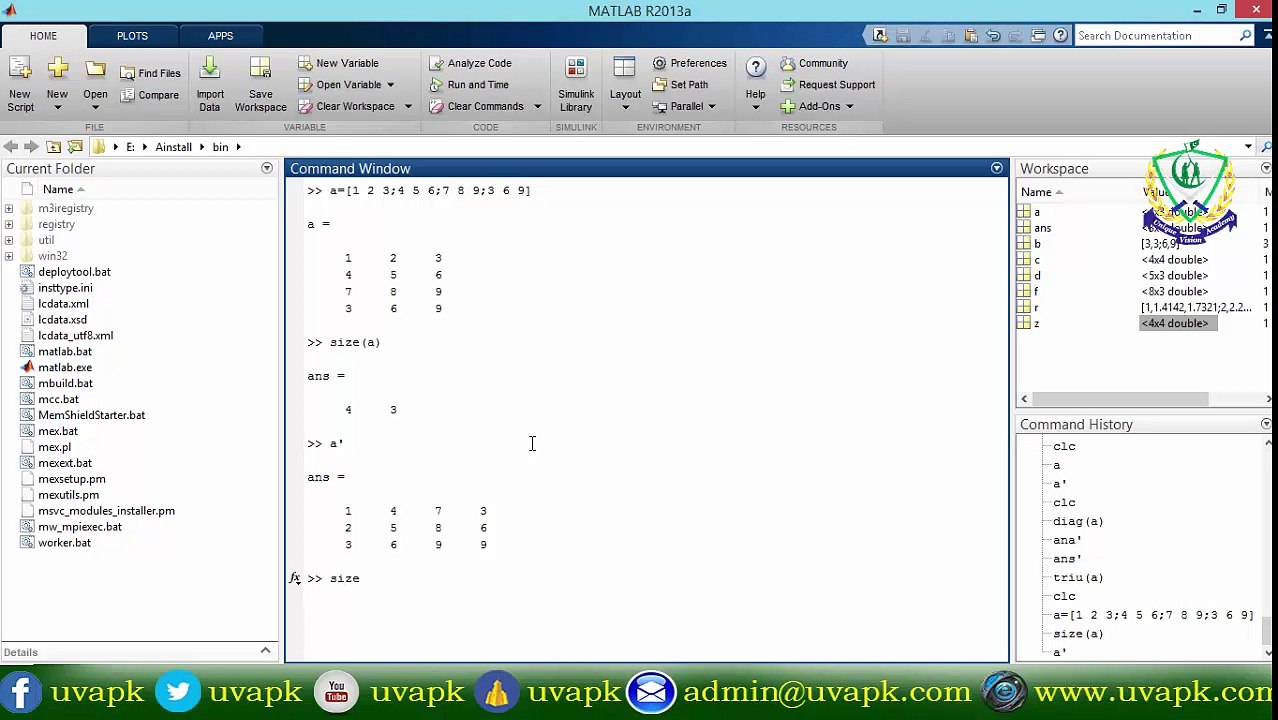 Lecture 19 how to access diagnol elements of matrix in matlab in hindi urdu