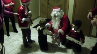 Santa's visit to Albert and Andrew 12/25/12
